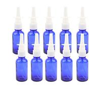 Flaconcini spray nasali vuoti, ricaricabili, in vetro, 10 pezzi, 30 ml, blu