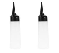 Flacone 150ml Bianco Shampoo in Pp Set 2 Pezzi per Salone | Ricaricabile, Spremitura Facile e Riempimento Rapido, per Tinta Chioma e Applicazione Balsamo