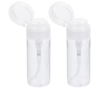 Flacone a Pressione da Viaggio 100ml in Petg, 2 Pezzi | Lozioni e Tonici, Formato Tsa, Uso Bagno o Casa, Chiusura a Pompa