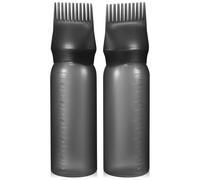 Flacone Applicatore Pettine per Chioma Ricci in Pp Nero 2 Pezzi