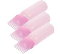 Flacone Applicatore Pettine Radice Rosa 3 Pezzi Plastico