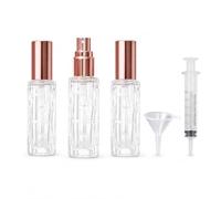 Flacone Atomizzatore in da 10ml per Profumo E Tonico con Ugello Nebulizzatore Uniforme E Imbuto per Travasi Pratici Adatto per Borsa E, 10ml 3 Casuali+adattatore+imbuto