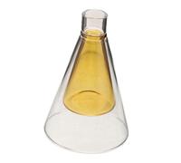 Flacone Conico in Vetro Doppio Strato 90ml per Profumo e Diffusore Oro | Corpo Trasparente Rinforzato, Riduce Perdita Aroma, per Boutique e Profumieri
