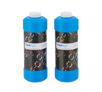 Relaxdays Flacone per Liquido per Bolle di Sapone, Set da 2 Bottiglie da 1 L, Riempire per Macchine Sparabolle, Blu