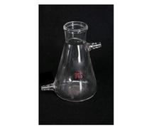 Flacone da laboratorio in vetro borosilicato da 125 ml, 250 ml, 500 ml, 1000 ml con doppio adattatore for tubo flessibile da 10 mm(125ml)