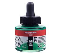 Flacone di inchiostro acrilico Amsterdam 30ml verde smeraldo