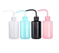 Flacone di lavaggio di sicurezza in plastica da 250 ml, 4 colori da laboratorio con etichette a bocca stretta e squame, flacone da squirt per irrigazione succulenta di piante e fiori, 4 confezioni