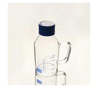 Flacone di reagente in vetro borosilicato da 200 ml con tappo a vite rosso - Fiale for campioni di graduazione GL32mm con coperchio in plastica
