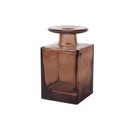 Flacone diffusore in vetro ambrato da 150 ml, ricaricabili, vintage, con diffusore a bastoncini, per farmacia, boccaglio di fiori, diffusore decorativo, accessori per la casa e l'ufficio (quadrato)