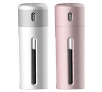 Flacone dispenser da viaggio 4 in 1 2 pezzi 40 ml x 4 flaconi con pompa da viaggio rotante con finestra visiva dispenser per lozione ricaricabile portatile con etichetta trasparente