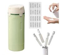 Flacone dispenser da viaggio 4 in 1, flaconi spray e pompa a prova di perdite senza BPA, contenitore ricaricabile per articoli da toeletta, sapone, lozione, shampoo(Green)
