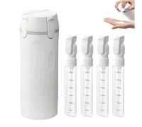 Flacone dispenser da viaggio 4 in 1, flaconi spray e pompa a prova di perdite senza BPA, contenitore ricaricabile per articoli da toeletta, sapone, lozione, shampoo(White)