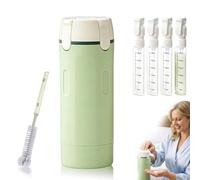 Flacone Dispenser da Viaggio 4 in 1 per Articoli da Toeletta, Contenitori Portatili Mini Dispenser per Shampoo, Flaconi a Prova di Perdite per Viaggi, Lozioni Toner Crema(1Pc- Green-B)