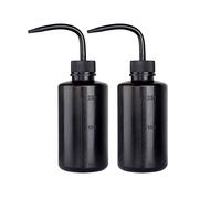 Flacone in plastica da 250 ml, bottiglia da laboratorio nera con apertura stretta e etichette per scala, bottiglia a spruzzo per fiori vegetali, piante grasse, 2 confezioni