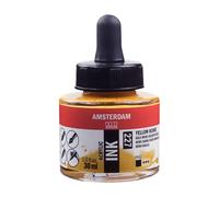 Flacone inchiostro acrilico - Amsterdam - 30ml - Ocre giallo - Resistente all'acqua - Alta concentrazione pigmentaria