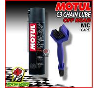 Flacone Motul C3 Chain Lube Off Road Grasso Catena Spray 400ml Moto Enduro Cross