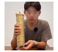 Flacone per campionamento Olio di Alta precisione, Portatile, con Cordino, Contenitore per campionamento Liquido in Rame, 300 ml/10,1 FL oz, Adatto per Estrazione e dosaggio dell'olio.