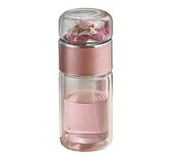 Flacone per infusione per tè - isolante in isolante a doppio strato da 14 once con filtro riutilizzabile | Bottiglia da viaggio in acciaio per viaggi a casa