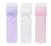 Flacone per Tinta Chioma 120ml in Plastica, Applicatore Pettine, 3 Pezzi | Distribuzione Uniforme del Colore, Superficie Liscia e Sottile, Uso in Salone o Casa, Formato Compatto