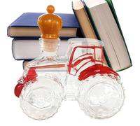 Flacone per trattore - 300 ml, nuovo design in vetro, resistente contenitore vuoto per liquori, divertente espositore per la decorazione del bar, struttura liscia con apertura sicura | Creativo