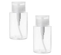 Flacone Pressabile 100ml Petg, Confezione 2 Pezzi, Viaggio | Liquidi Cosmetici e Struccante, Dosaggio una Mano, Leggero, Formato 3, 4 Fl Oz, Uso Bagno