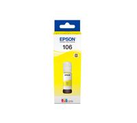 FLACONE RICARICA INCHIOSTRO CARTUCCIA ORIGINALE EPSON ECOTANK 106 GIALLO