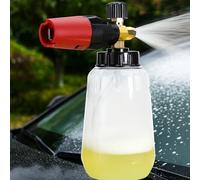 Flacone spray in schiuma ad alta pressione da 1 l, lancia per schiuma da neve con ugello in ottone, bottiglia a getto regolabile a prova di perdite, per la pulizia dei finestrini di auto e moto