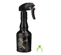 Flacone spray per nebulizzazione fine per capelli retrò da 280 ml, nebulizzatore per piante a pressione portatile, strumenti per capelli da barbiere in plastica per la pulizia (Nero)