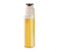 Flacone spray per olio da 500 ml in vetro borosilicato con apertura automatica, a prova di perdite, impugnatura ergonomica, per friggitrice e barbecue, bianco crema