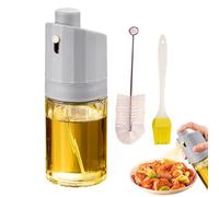 Flacone spray per olio da cucina, 230 ml, trasparente per alimenti, con pennello, spruzzatore per olio da cucina, per insalata, grigliare, cuocere burro per esterni
