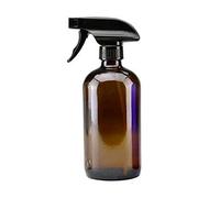 Flacone spray vuoto, riutilizzabile, in vetro sottile, con grilletto nero, ideale per oli essenziali cosmetici, prodotti per la pulizia fatti in casa, aromaterapia