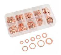 Flaconi 100PCS Rondelle Rame per Auto,Rondelle Rame,Rondelle Acciaio,Rondella Tappo Scarico Olio,Rondelle in Rame per Tappi Olio Motore,Rondelle in Rame Anello di Tenuta,per Motori di Barche Auto