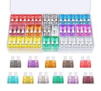 Flaconi 120 PCS Fusibili Auto,Fusibili Auto Kit,2A 3A 5A 7.5A 10A 15A 20A 25A 30A 35A 40A Mini Fusibili Auto,Fusibili Auto Standard,Adatto per Auto,Camion,SUV,ATV,UTV,Camper,Moto,Flotte,Golf Car