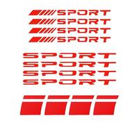 Flaconi 12PCS Adesivi Riflettenti Strisce per Cerchioni Auto,Accessori Auto Tuning,Strisce di Logo per Pneumatici Sportivi,Adatto alla Maggior Parte di Autos,SUV,Camper,Berline,Camion,Minivan(Rosso)