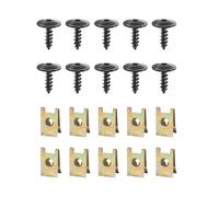 Flaconi 20PCS Clip Auto,Kit di Viti Autofilettanti,Clip di Fissaggio Tipo U in Metallo con Viti Autoperforanti,Vite per Autoveicoli per La Maggior Parte Delle Auto,Sostituisci OEM N90974701