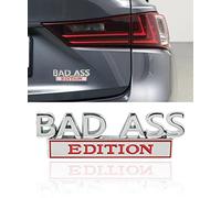 Flaconi 3D Auto Edizione,Auto Emblema Adesivi,Emblema per Auto,Auto Distintivo Dell'emblema Adesivi,Auto Emblema,Auto Adesivo Decalcomania Accessori Esterni,per Auto,Camion,Camper (Argento-Rosso, B)