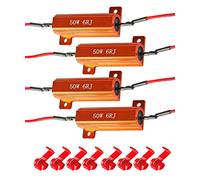 Flaconi 4PCS Resistenze di Carico a LED per Auto,50W 6ohm Resistori di Carico a Lampadina a LED del Faro Antinebbia Decoder,per correggere l'errore del segnale lampeggiante della lampadina a LED