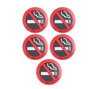 Flaconi 5PCS Adesivo Vietato Fumare per Auto,Cartello Vietato Fumare,Cartello Antifumo,Adatto per la Maggior Parte Delle Auto,Camion,SUV,Taxi