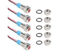 Flaconi 5PCS Indicatore LED per Automobile,L'indicatore Luminoso,Indicatore Luminoso,Luce di Segnalazione Impermeabile,Spia Led,Lndicatore LED,Adatto per la Maggior Parte Delle Auto,SUV,Camper (Rosso)