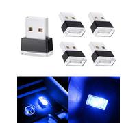 Flaconi 5pcs Luce LED USB per interni auto - Mini lampada decorativa per accessori interni più comuni