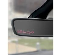 Flaconi Adesivo per Auto,Adesivi Auto Divertenti Hello Beautiful,Accessori per Auto,Accessori Auto per Donne,Adesivi in Vinile di Alta qualità per Specchietti e Finestrini,per Auto(Rosa)