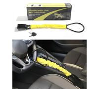 Flaconi Antifurto Auto,Bloccasterzo Auto,Antifurto Auto Meccanico,Antifurto per Auto,Blocca Sterzo Auto,Blocca Volante Auto,Blocco Volante Auto Antifurto,Universale per Auto,Furgoni e SUV(Giallo)