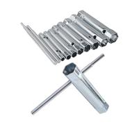 Flaconi Chiavi a Tubo per Auto,Chiavi Tubolari per Avvitare la Candela,6-22MM Chiave Esagonale a Tubo con Palanchino,Adatto per il Montaggio o lo Smontaggio di Rubinetti,Lavori Meccanici,Idraulici