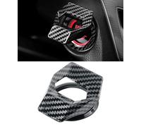 Flaconi Coperchio per Pulsante Di Avvio Del Motore Dell'auto,Coperchio Protezione Pulsante Motore,Tappo per Avviamento Del Motore,per la Maggior Parte Delle Auto(Fibra Carbonio)