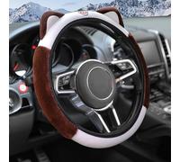 Flaconi Copri Volante per Auto Coprivolante Auto Universal,Copri Volante per Auto Universal,Copri Volante per Auto Cute,Adatta Alla Maggior Parte Delle Auto e dei SUV (Caffè)