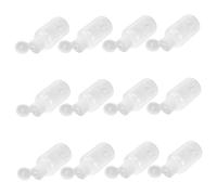 Flaconi da Viaggio 50ml in Plastica, Set 12 Pezzi con Coperchio | Trasparenza Elevata, Struttura Comprimibile, Uso per Oli e Liquori, Colore Bianco, Pratici in Viaggio Colore Casuale