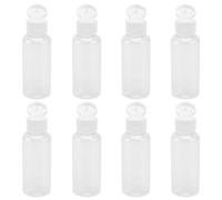Flaconi da Viaggio in Plastica Bianca da 50ml, 15 Pezzi | Trasparenza Elevata, Flacone Comprimibile, per Gel e Primer, Formato Tascabile, Bagno e Palestra
