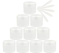 flaconi da viaggio per articoli da toilette， 12 barattoli cosmetici vuoti in plastica rosa da 50 ml con coperchio a vite, vasetto da 50 g con rivestimento interno for gel cosmetico da viaggio balsamo