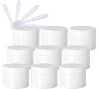 flaconi da viaggio per articoli da toilette， Confezione da 24 vasetti cosmetici vuoti in plastica spessa, bianca lucida, da 120 ml, con coperchio a vite, rivestimento interno, flaconi campione da viag