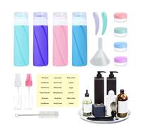 Flaconi da viaggio per sapone,Flaconi ricaricabili Vaporizzatore per shampoo formato viaggio,Set di contenitori vuoti anti-perdite per doccia campeggio vacanze Road Trip | Contenitori per prodotti da